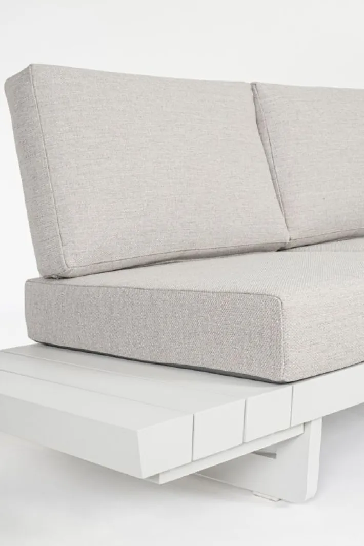 Bizzotto Salotti Completi>SALOTTO ANGOLARE IN ALLUMINIO BIANCO WG20 - INFINITY