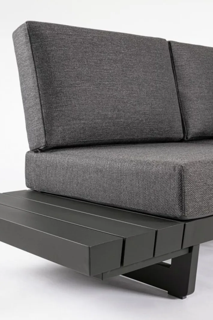 Bizzotto Salotti Completi>SALOTTO ANGOLARE IN ALLUMINIO ANTRACITE WG21 - INFINITY
