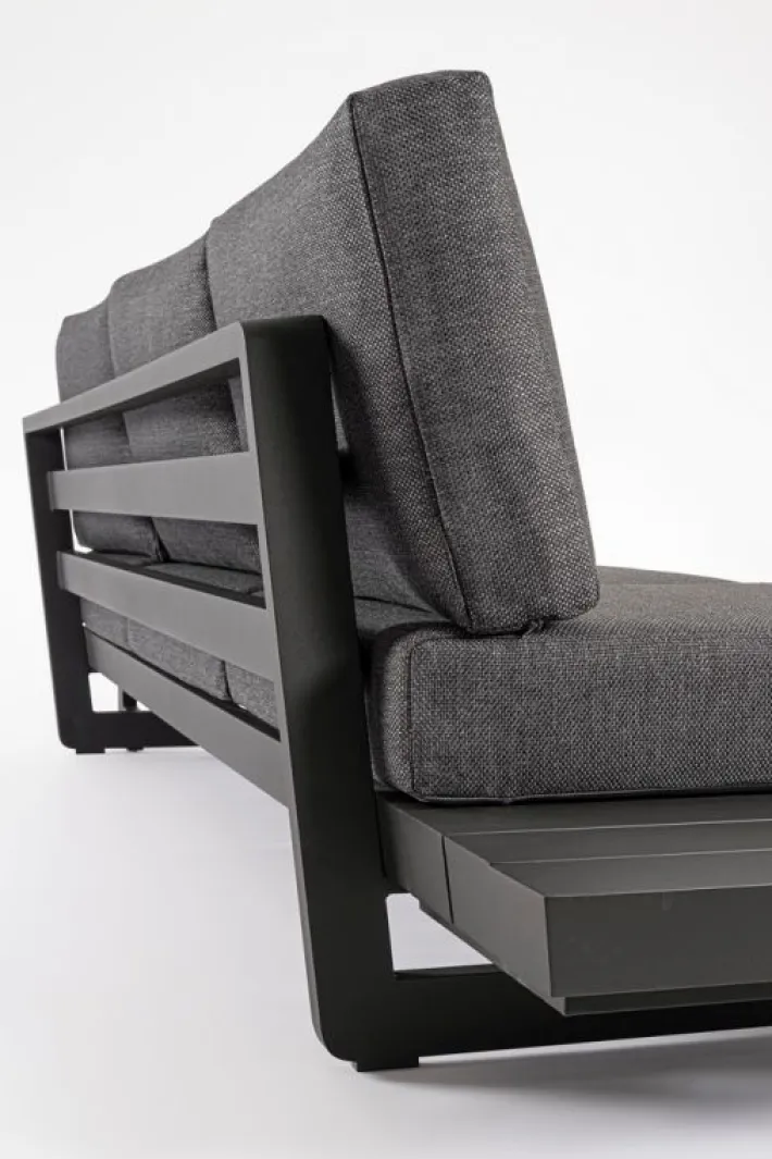 Bizzotto Salotti Completi>SALOTTO ANGOLARE IN ALLUMINIO ANTRACITE WG21 - INFINITY