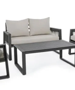 Bizzotto Salotti Completi>SALOTTO IN ALLUMINIO ANTRACITE LH32 - CAPTIVA