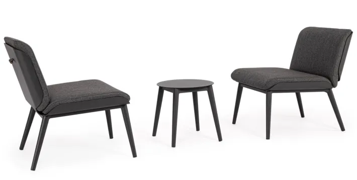 Bizzotto Salotti Completi>SALOTTO IN ALLUMINIO ANTRACITE WG21 - ISABELA