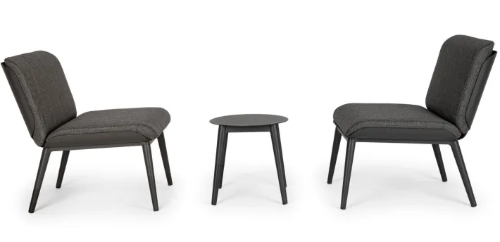 Bizzotto Salotti Completi>SALOTTO IN ALLUMINIO ANTRACITE WG21 - ISABELA