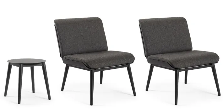 Bizzotto Salotti Completi>SALOTTO IN ALLUMINIO ANTRACITE WG21 - ISABELA