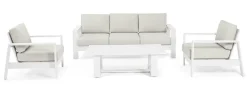 Bizzotto Salotti Completi>SALOTTO IN ALLUMINIO BIANCO YK11 - BALTIC