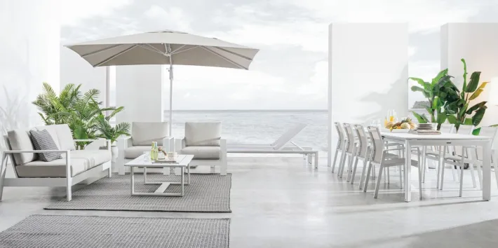 Bizzotto Salotti Completi>SALOTTO IN ALLUMINIO BIANCO YK11 - BALTIC