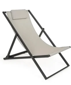 Bizzotto Lettini, Sdraio E Chaise Longue>SDRAIO IN ALLUMINIO GRIGIO SCURO - TAYLOR
