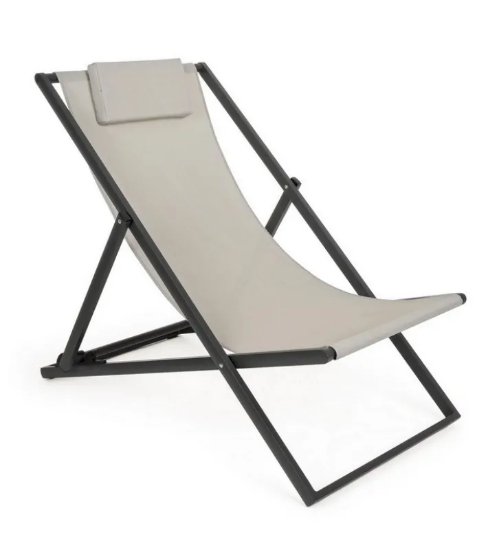 Bizzotto Lettini, Sdraio E Chaise Longue>SDRAIO IN ALLUMINIO GRIGIO SCURO - TAYLOR