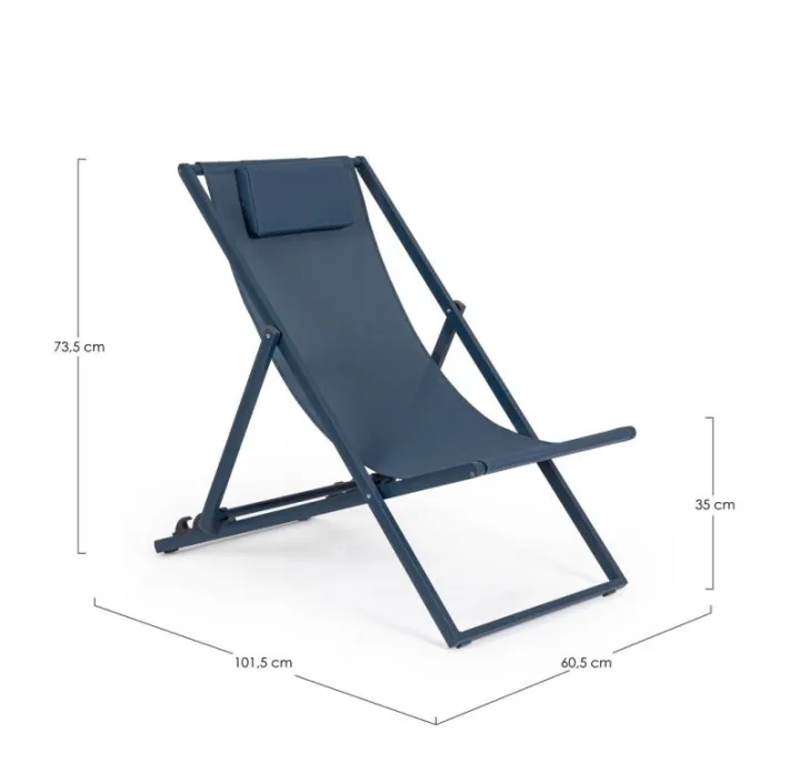 Bizzotto Lettini, Sdraio E Chaise Longue>SDRAIO IN ALLUMINIO NAVY - TAYLOR