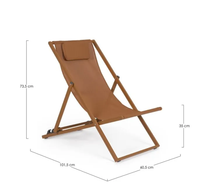 Bizzotto Lettini, Sdraio E Chaise Longue>SDRAIO IN ALLUMINIO PECAN - TAYLOR