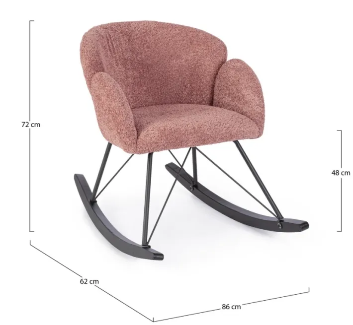 Bizzotto Poltrone E Chaise Longue>SEDIA A DONDOLO EFFETTO BOUCLE' CANYON - SIBILLA