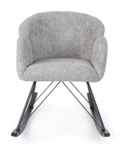 Bizzotto Poltrone E Chaise Longue>SEDIA A DONDOLO EFFETTO BOUCLE' GRIGIO CHIARO - SIBILLA
