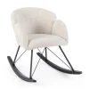 Bizzotto Poltrone E Chaise Longue>SEDIA A DONDOLO EFFETTO BOUCLE' NATURALE - SIBILLA