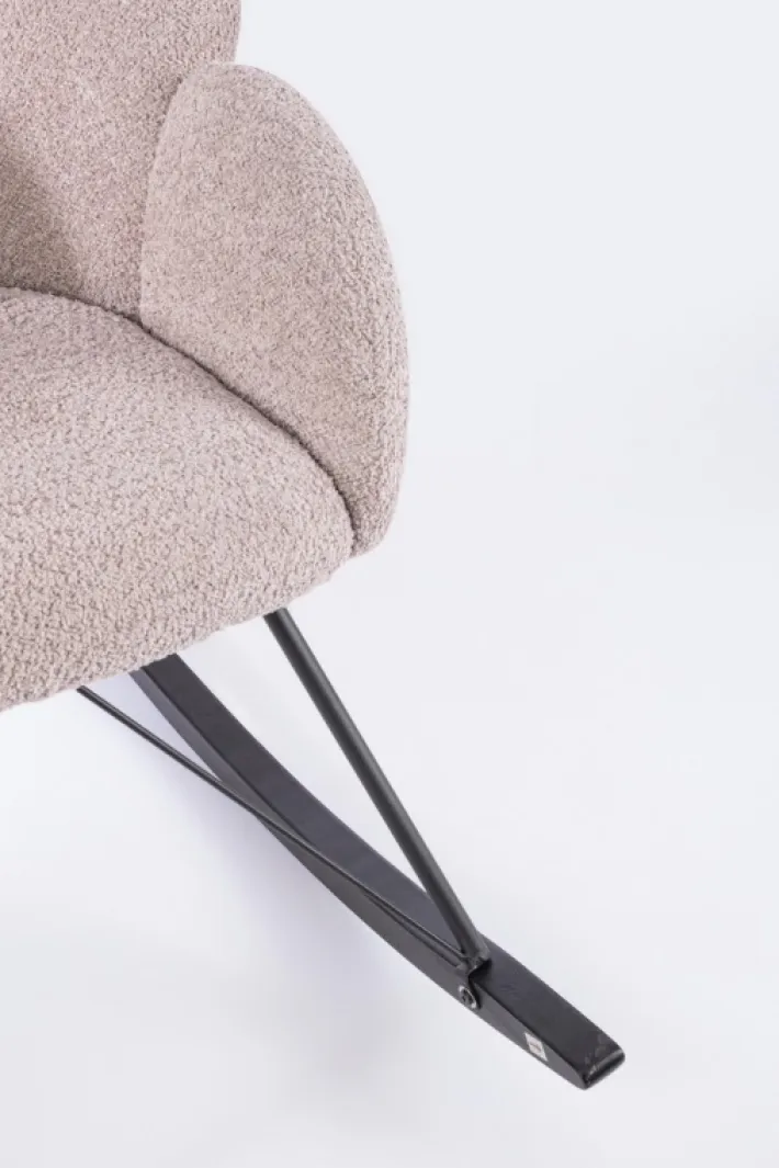 Bizzotto Poltrone E Chaise Longue>SEDIA A DONDOLO EFFETTO BOUCLE' ROSA ANTICO - SIBILLA