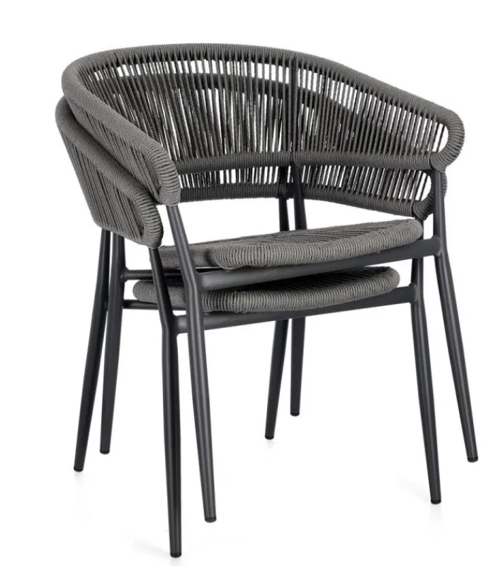 Bizzotto Sedie>SEDIA C-BR ALGAIDA ANTRACITE/GRIGIO
