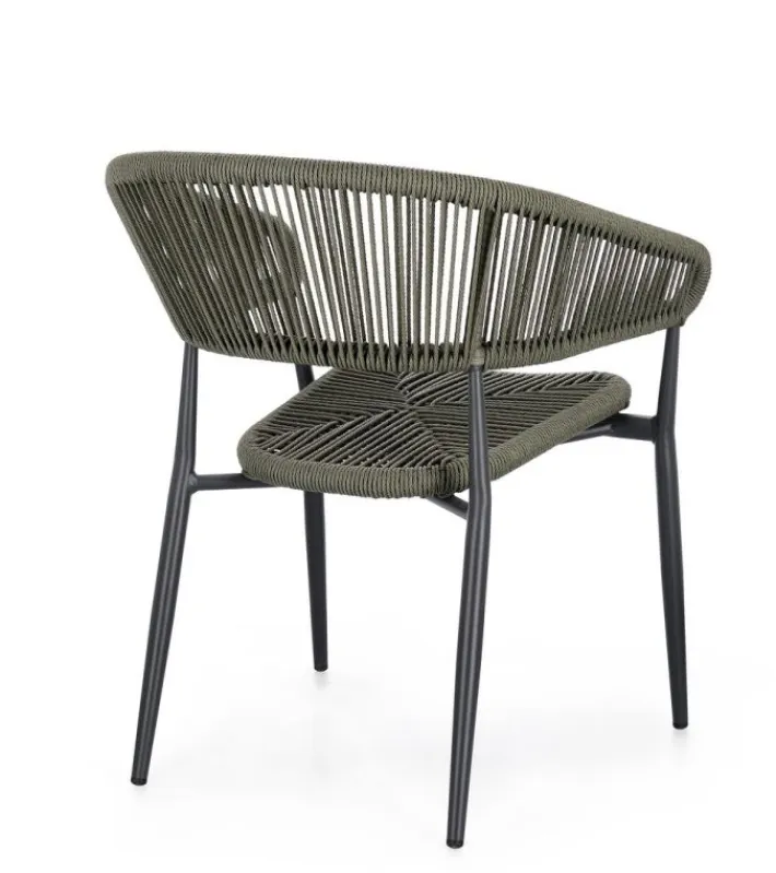 Bizzotto Sedie>SEDIA C-BR ALGAIDA ANTRACITE/VERDE