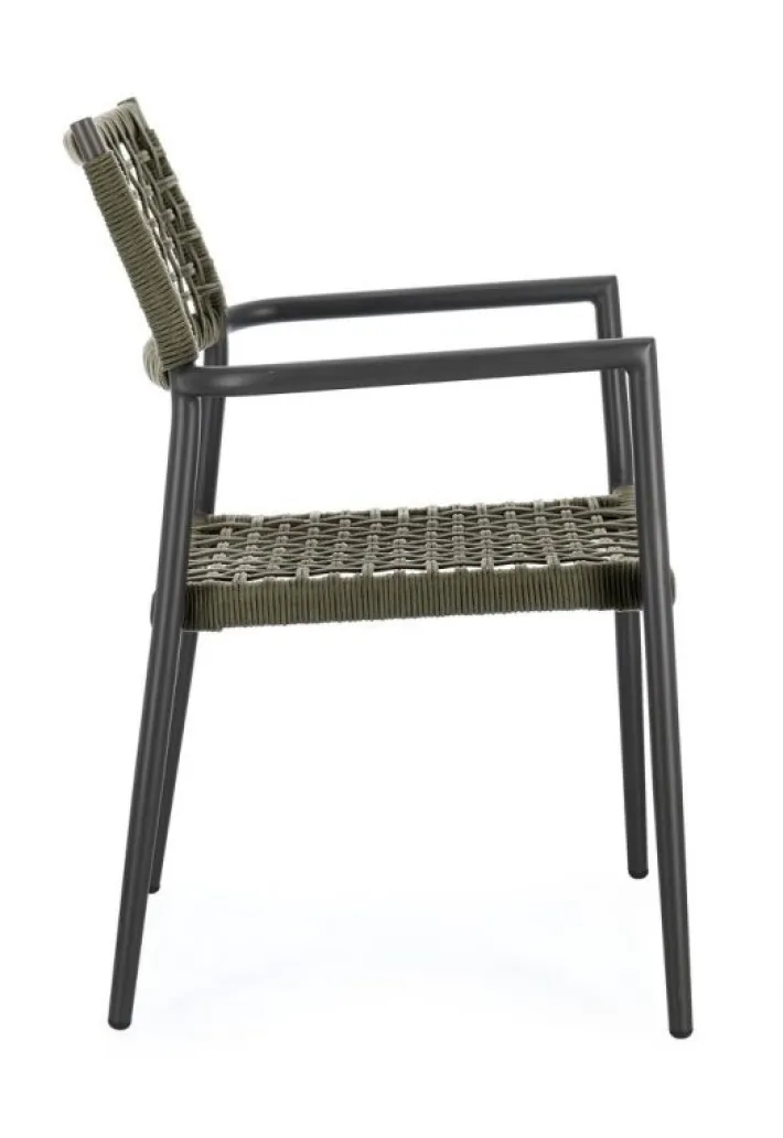 Bizzotto Sedie>SEDIA C-BR CALETA ANTRACITE/VERDE