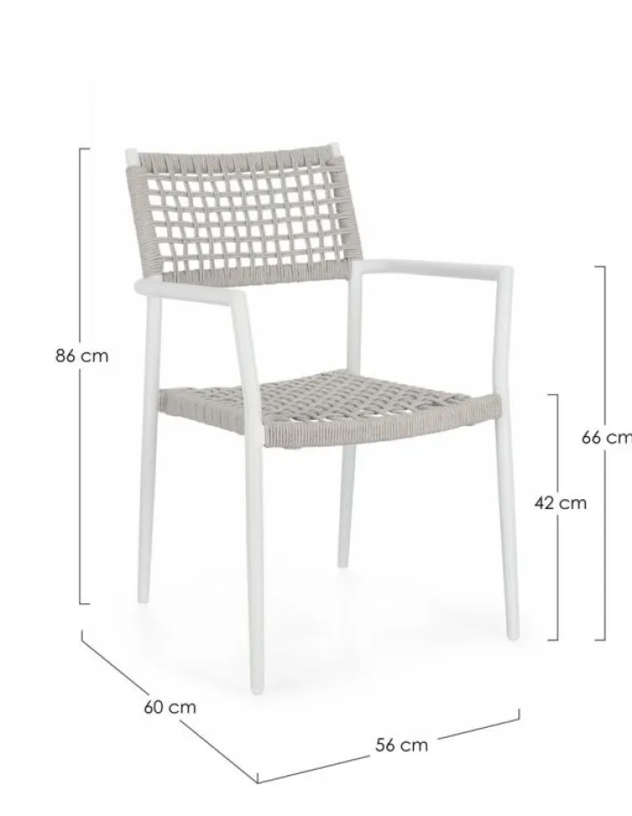 Bizzotto Sedie>SEDIA C-BR CALETA BIANCO