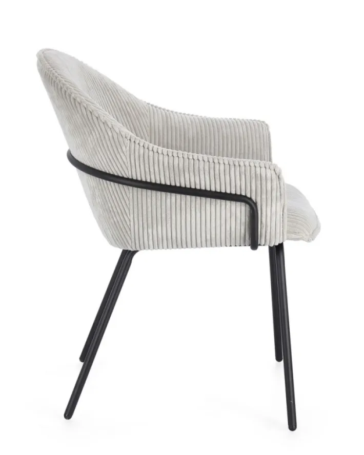Bizzotto Sedie>SEDIA C-BR CASSIDY NERO/GRIGIO CHIARO