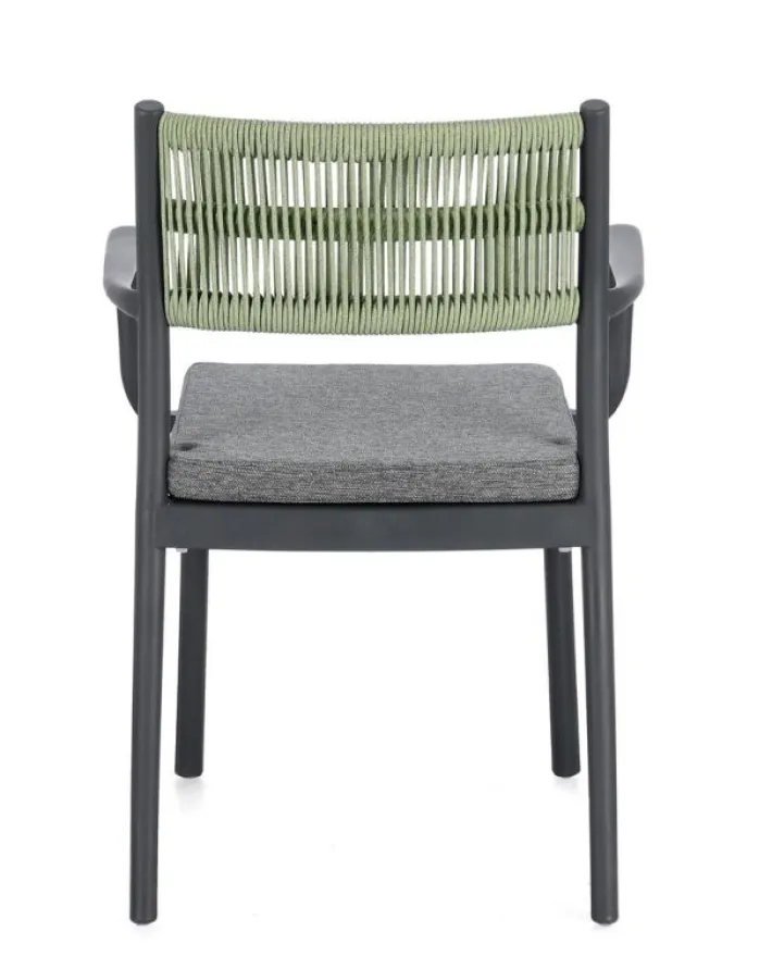 Bizzotto Sedie>SEDIA C-BR C-C ALVIN ANTRACITE/VERDE