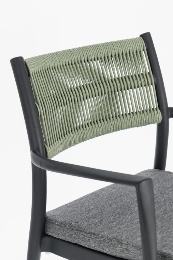 Bizzotto Sedie>SEDIA C-BR C-C ALVIN ANTRACITE/VERDE
