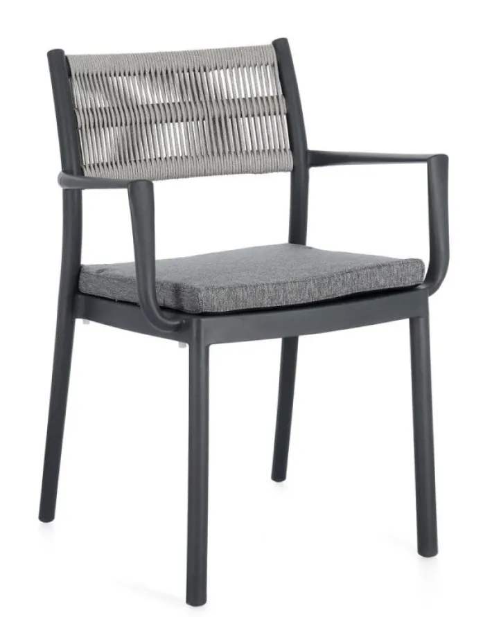 Bizzotto Sedie>SEDIA C-BR C-C ALVIN ANTRACITE/GRIGIO CH