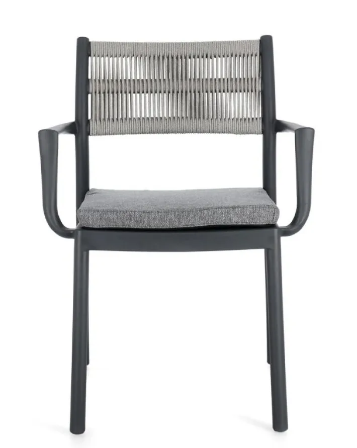 Bizzotto Sedie>SEDIA C-BR C-C ALVIN ANTRACITE/GRIGIO CH