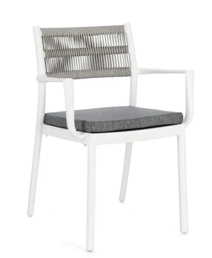 Bizzotto Sedie>SEDIA C-BR C-C ALVIN BIANCO/GRIGIO CH.