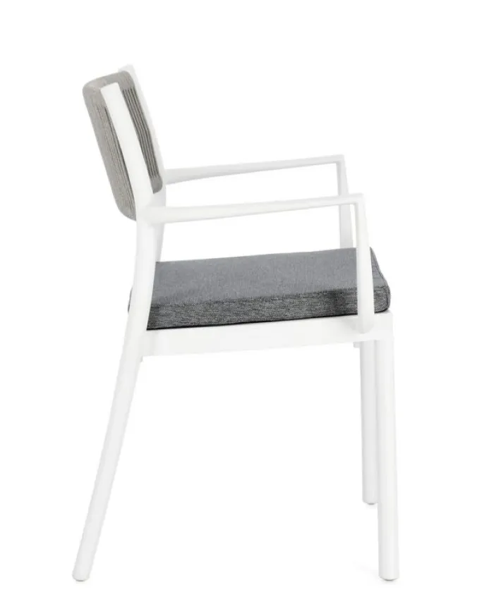 Bizzotto Sedie>SEDIA C-BR C-C ALVIN BIANCO/GRIGIO CH.
