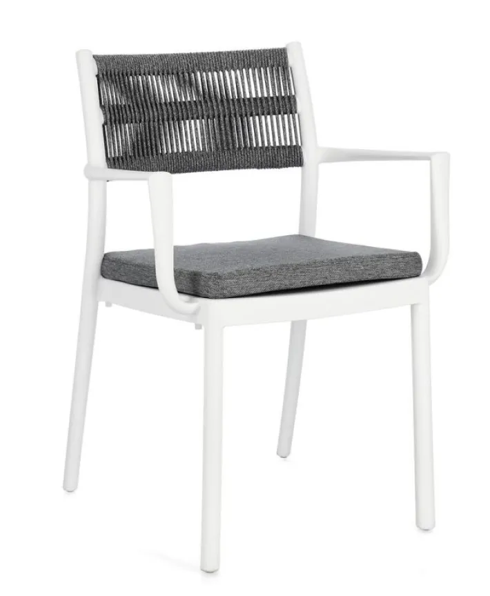 Bizzotto Sedie>SEDIA C-BR C-C ALVIN BIANCO/GRIGIO SCURO