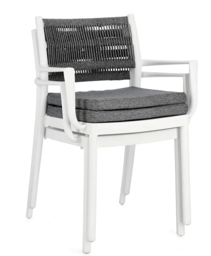 Bizzotto Sedie>SEDIA C-BR C-C ALVIN BIANCO/GRIGIO SCURO