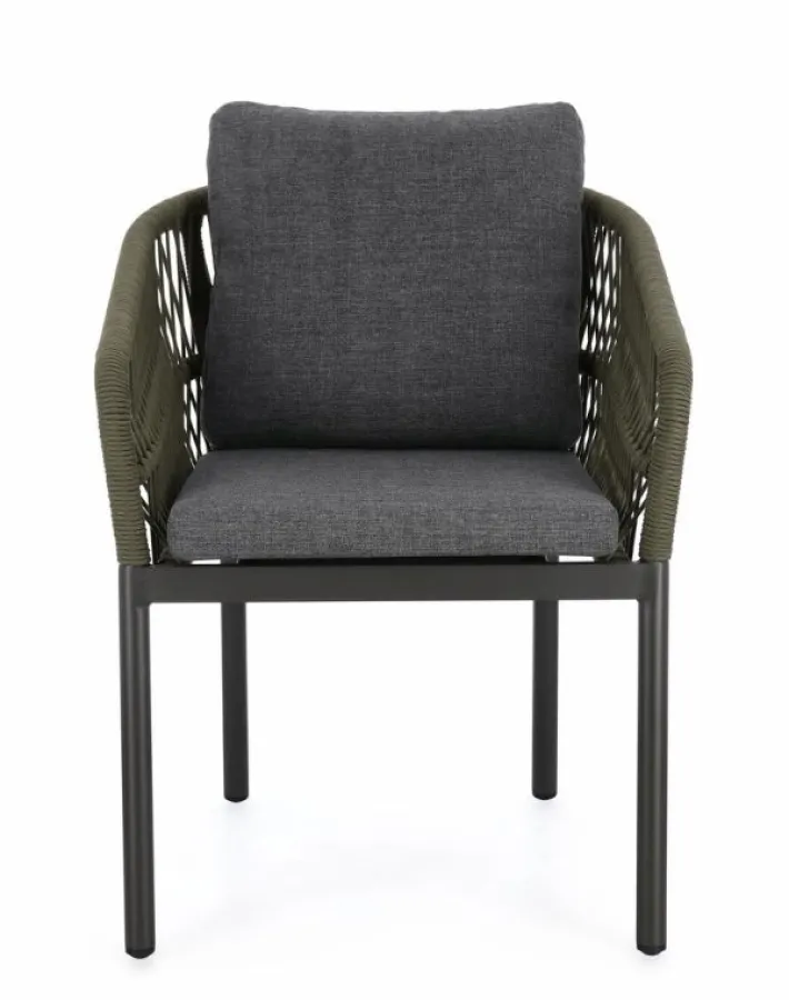 Bizzotto Sedie>SEDIA C-BR C-C GALDANA ANTRACITE/VERDE
