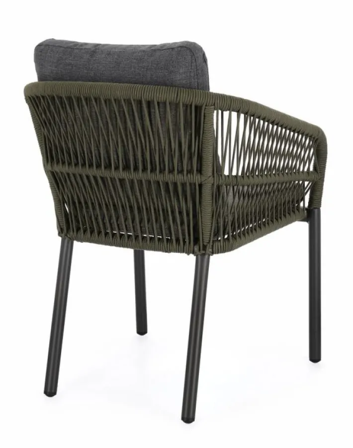 Bizzotto Sedie>SEDIA C-BR C-C GALDANA ANTRACITE/VERDE