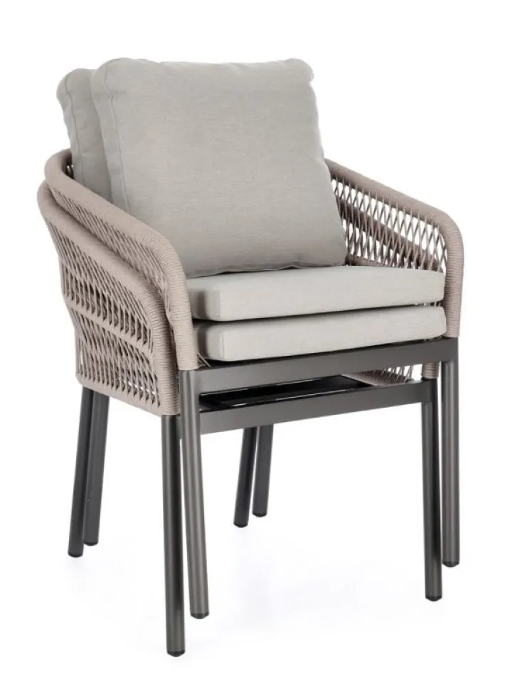 Bizzotto Sedie>SEDIA C-BR C-C GALDANA ANTRACITE/KHAKI