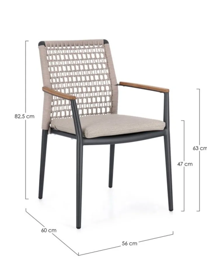 Bizzotto Sedie>SEDIA C-BR C-C MADDOX ANTR JX55
