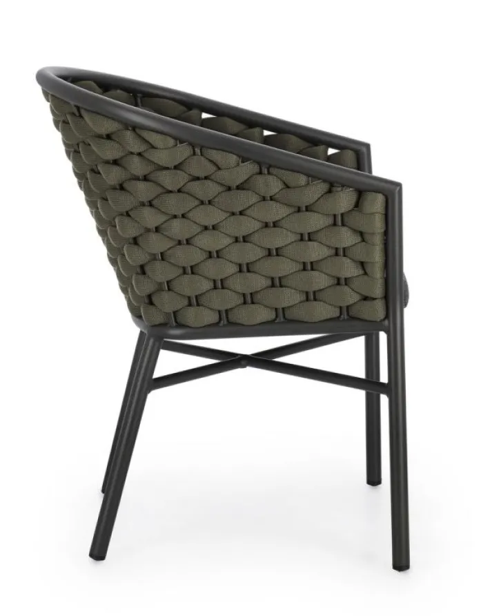 Bizzotto Sedie>SEDIA C-BR C-C MARGALIDA ANTRACITE/VERDE