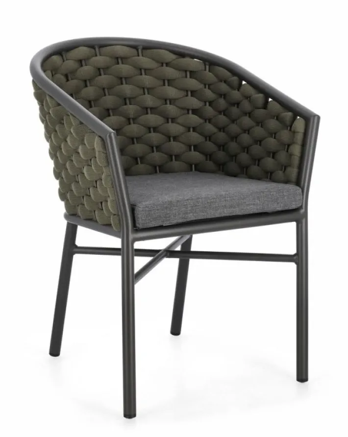 Bizzotto Sedie>SEDIA C-BR C-C MARGALIDA ANTRACITE/VERDE