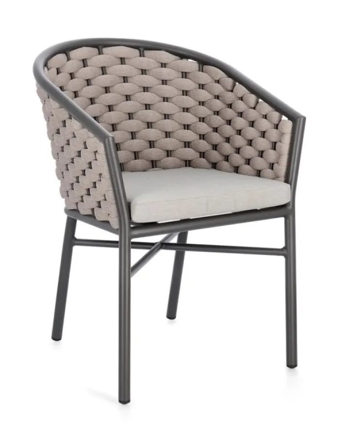 Bizzotto Sedie>SEDIA C-BR C-C MARGALIDA ANTRACITE/KHAKI
