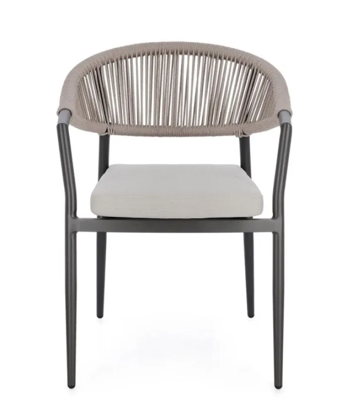 Bizzotto Sedie>SEDIA C-BR C-C MILLOR ANTRACITE/KHAKI