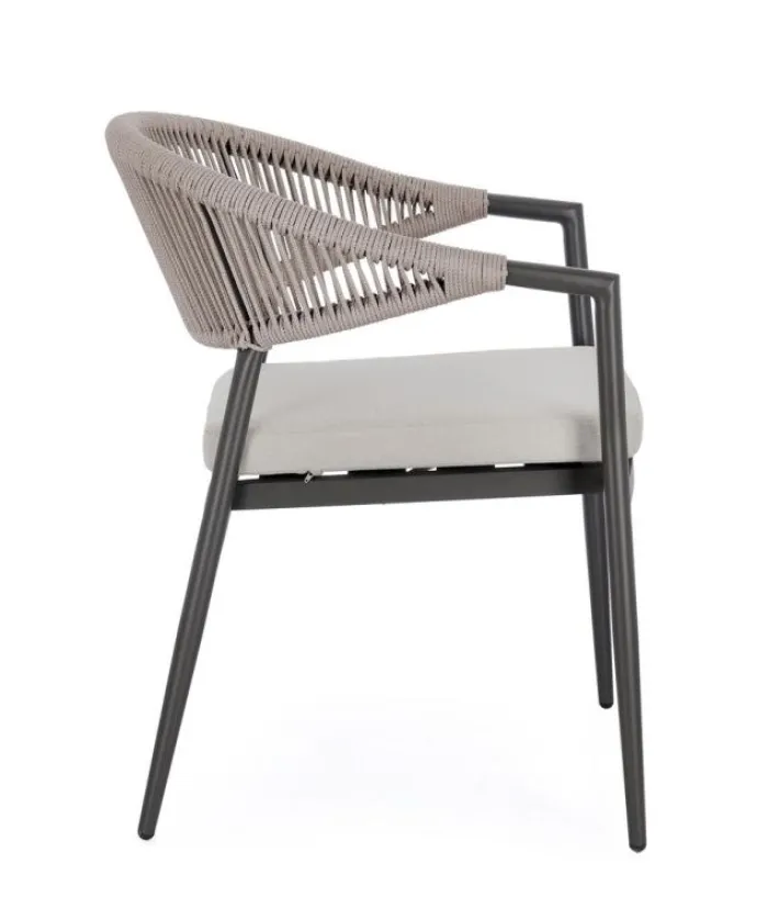 Bizzotto Sedie>SEDIA C-BR C-C MILLOR ANTRACITE/KHAKI
