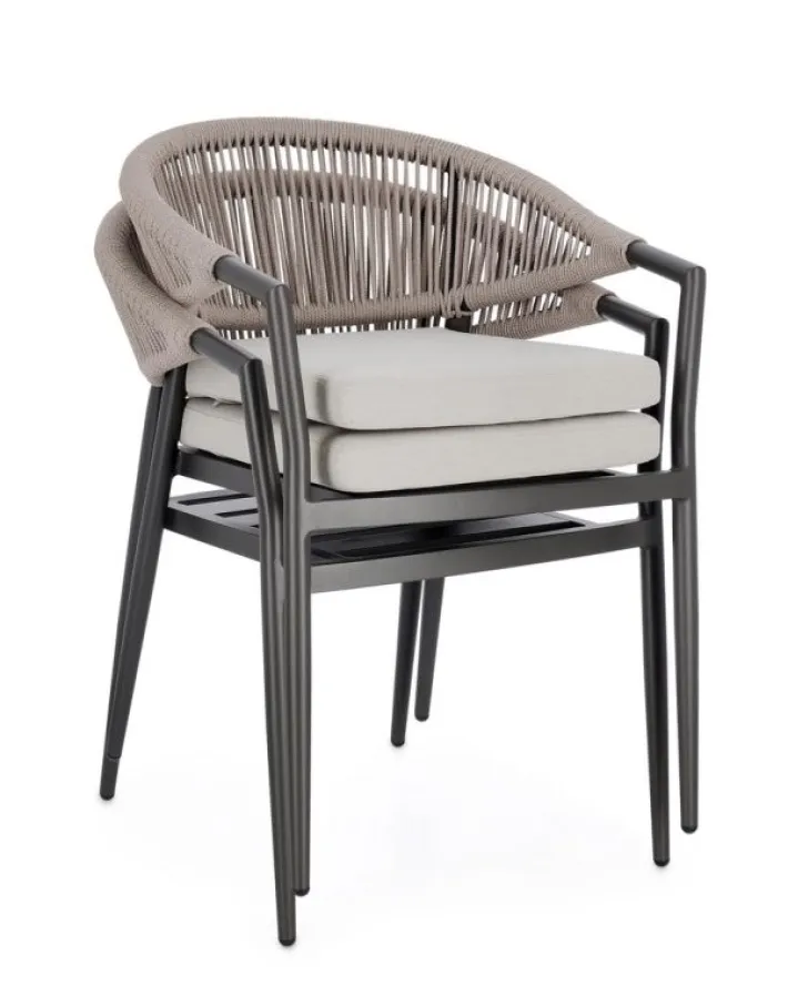 Bizzotto Sedie>SEDIA C-BR C-C MILLOR ANTRACITE/KHAKI