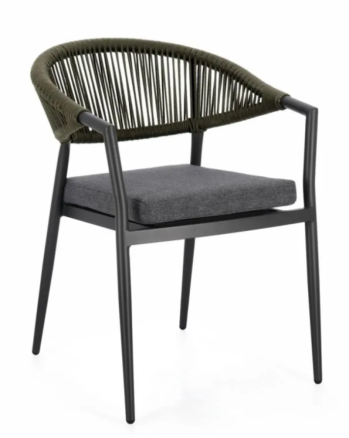 Bizzotto Sedie>SEDIA C-BR C-C MILLOR ANTRACITE/VERDE