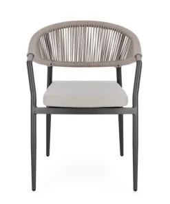 Bizzotto Sedie>SEDIA C-BR C-C MILLOR ANTRACITE/KHAKI
