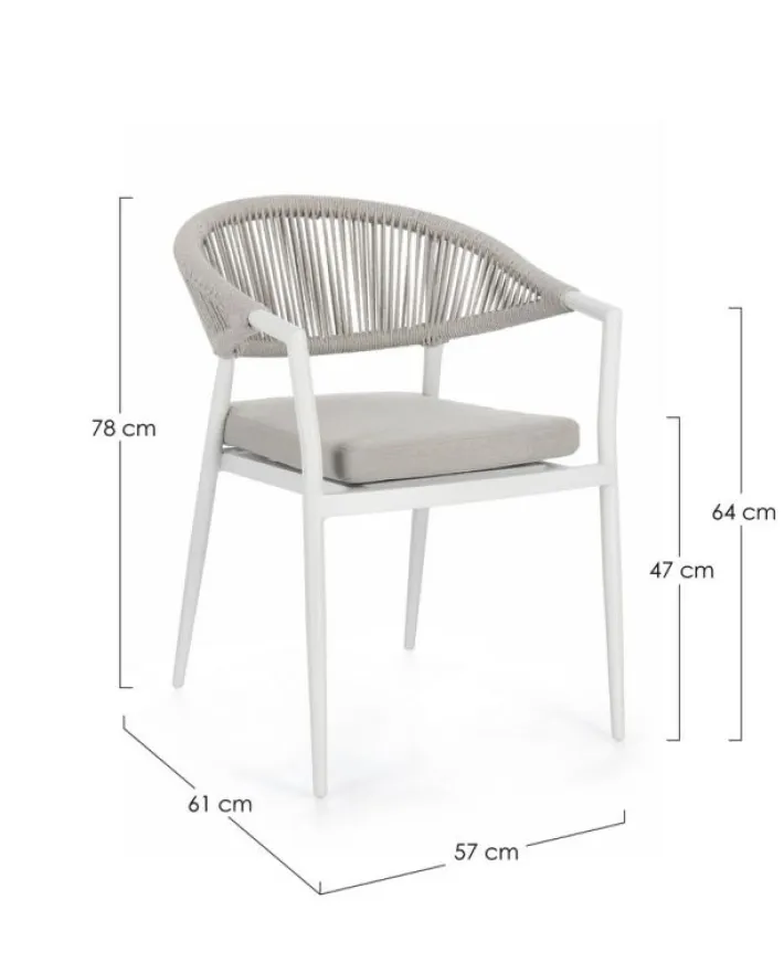 Bizzotto Sedie>SEDIA C-BR C-C MILLOR BIANCO