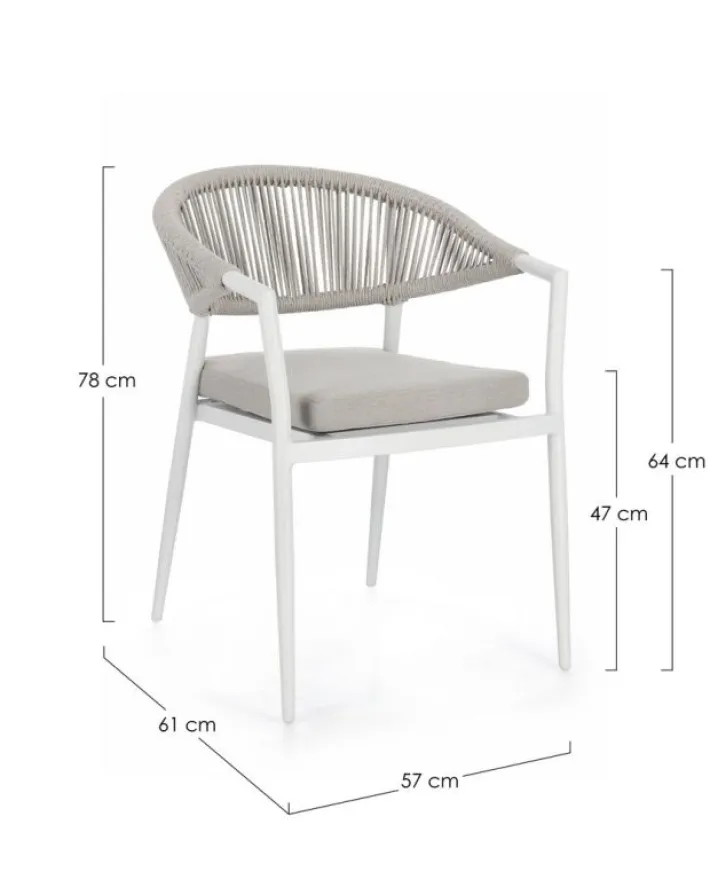 Bizzotto Sedie>SEDIA C-BR C-C MILLOR BIANCO