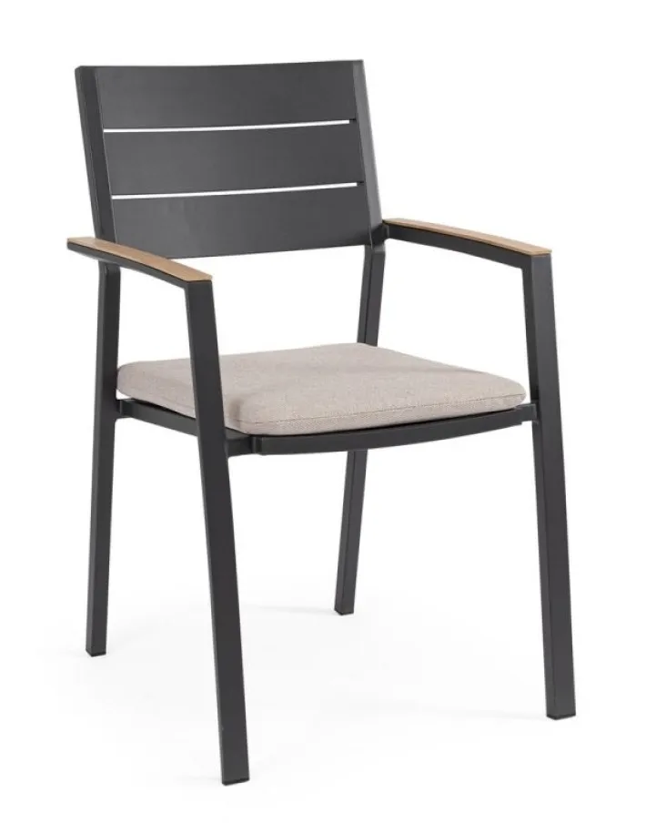 Bizzotto Sedie>SEDIA C-BR C-C ZELMAR ANTRACITE YK13