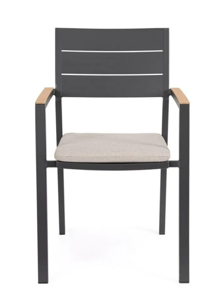 Bizzotto Sedie>SEDIA C-BR C-C ZELMAR ANTRACITE YK13