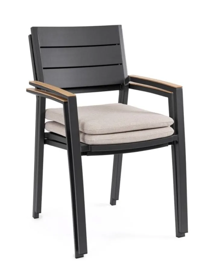 Bizzotto Sedie>SEDIA C-BR C-C ZELMAR ANTRACITE YK13