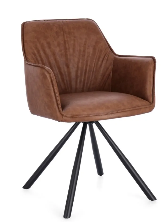 Bizzotto Sedie>SEDIA C-BR GIREV.BREVAL MARRONE CHIARO