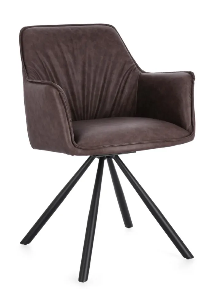 Bizzotto Sedie>SEDIA C-BR GIREV.BREVAL MARRONE SCURO