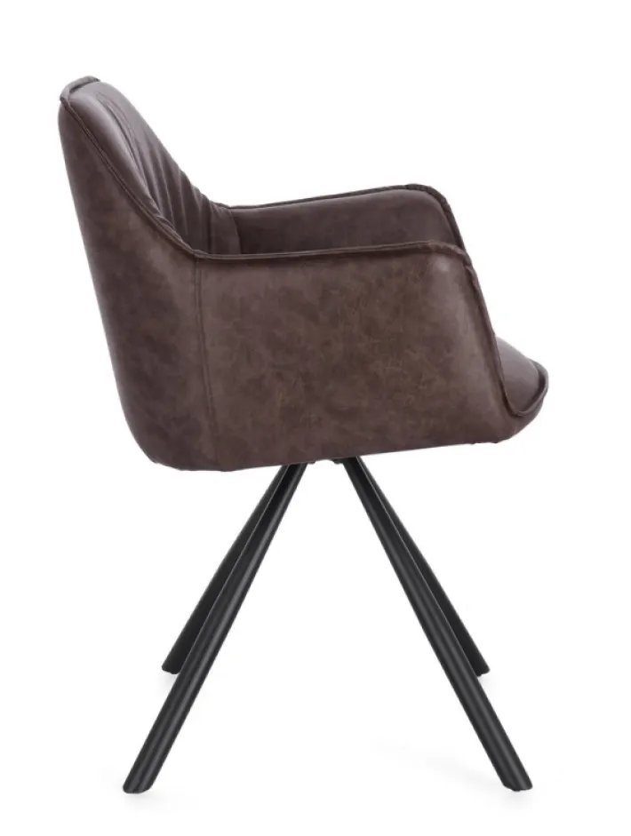 Bizzotto Sedie>SEDIA C-BR GIREV.BREVAL MARRONE SCURO